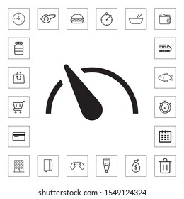 Speedometer icon illustration isolated vector sign symbol