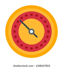 Speedometer icon or Indicator with arrow. Colorful Infographic element. Vector illustration