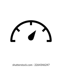 icono del velocímetro, vector de internet, ilustración de potencia