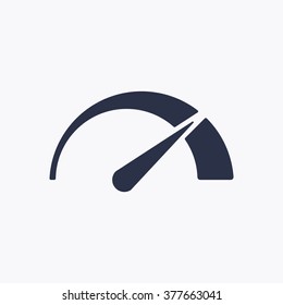 Speedometer   icon,  isolated. Flat  design.