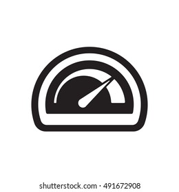 Speedometer    icon,  isolated. Flat  design.