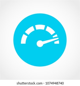 Speedometer Icon Isolated on White Background