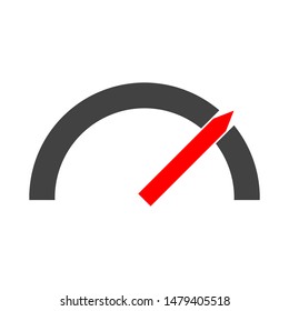speedometer icon isolated on white background. vector illustration