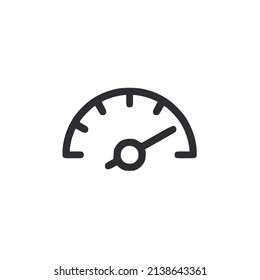 Icono del velocímetro aislado en blanco