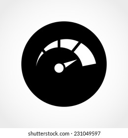 Speedometer Icon Isolated on White Background