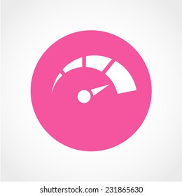 Speedometer Icon Isolated on White Background