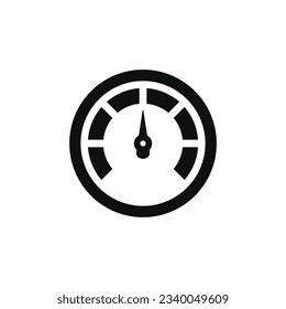 Icono del velocímetro aislado en fondo blanco