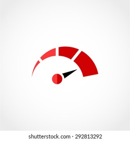 Speedometer Icon Isolated on White Background