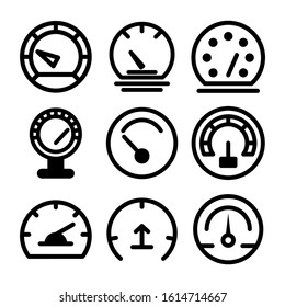 speedometer icon isolated sign symbol vector illustration - Collection of high quality black style vector icons
