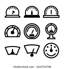 speedometer icon isolated sign symbol vector illustration - Collection of high quality black style vector icons
