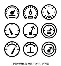 speedometer icon isolated sign symbol vector illustration - Collection of high quality black style vector icons
