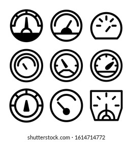 speedometer icon isolated sign symbol vector illustration - Collection of high quality black style vector icons
