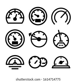speedometer icon isolated sign symbol vector illustration - Collection of high quality black style vector icons
