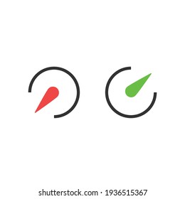 speedometer icon isolated sign symbol vector illustration - high quality flat style vector icons on white background.