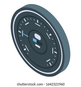 Speedometer icon. Isometric of speedometer vector icon for web design isolated on white background