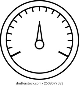 speedometer icon. line art and editable stroke.