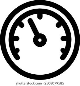 Icono de velocímetro. arte de línea y trazo editable.