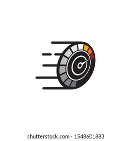 Speedometer icon logo design inspiraiton vector template
