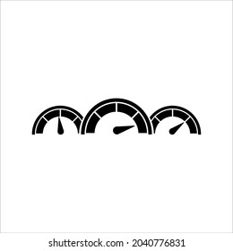 Speedometer icon, logo isolated on a white background