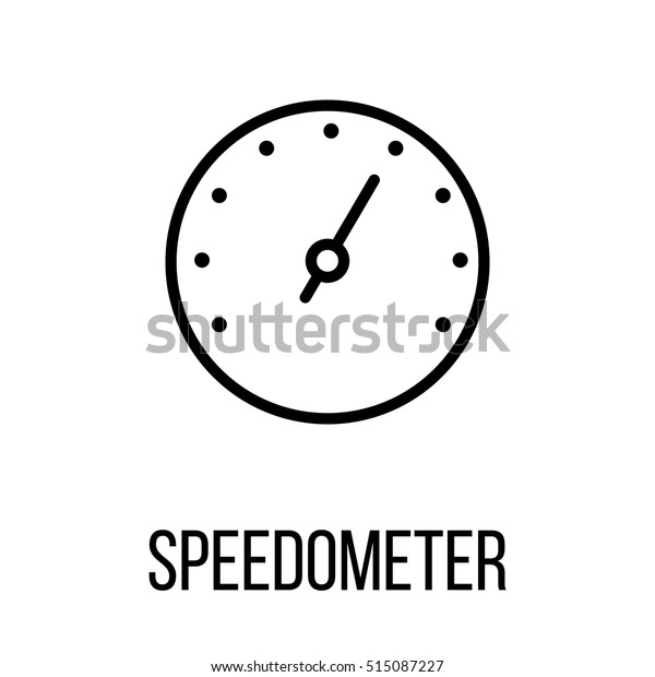 Speedometer icon or logo in modern\
line style. High quality black outline pictogram for web site\
design and mobile apps. Vector illustration on a white\
background.