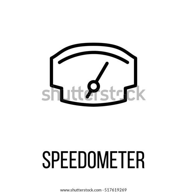 Speedometer icon or logo in modern\
line style. High quality black outline pictogram for web site\
design and mobile apps. Vector illustration on a white\
background.