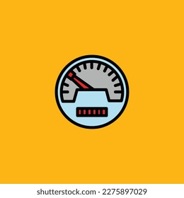 speedometer icon logo vector art