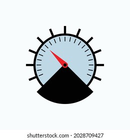 Speedometer Icon. Low Speed Symbol  - Vector.