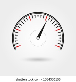 Speedometer icon. Meter and gauge logo. Vector illustration.