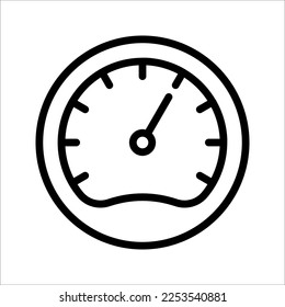Icono del velocímetro. Millas por hora. Control de velocidad. Indicador de aceleración. ilustración vectorial sobre fondo blanco.