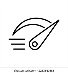 Speedometer icon. Miles per hour. Speed control. Acceleration indicator. vector illustration on white background.
