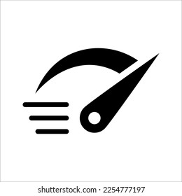 Icono del velocímetro. Millas por hora. Control de velocidad. Indicador de aceleración. ilustración vectorial sobre fondo blanco.
