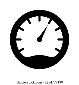 Icono del velocímetro. Millas por hora. Control de velocidad. Indicador de aceleración. ilustración vectorial sobre fondo blanco.