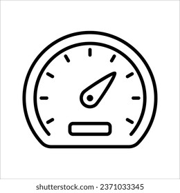 Speedometer icon. Miles per hour. Speed control. Acceleration indicator. vector illustration on white background.