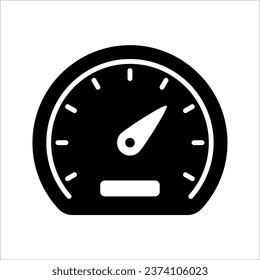 Speedometer icon. Miles per hour. Speed control. Acceleration indicator. vector illustration on white background.