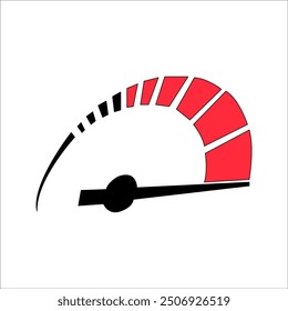 Speedometer icon. Miles per hour. Speed ​​control. Acceleration indicator.