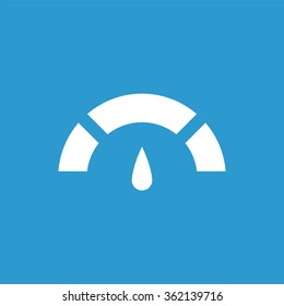 speedometer icon on blue background