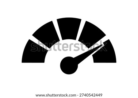 Speedometer Icon on an Unadorned Background, Signifying Performance and Speed
