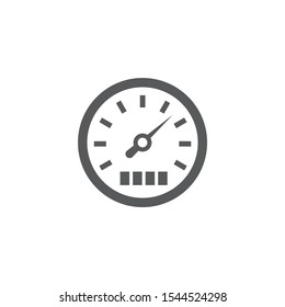 Speedometer icon on white background