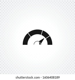 Speedometer icon on white background