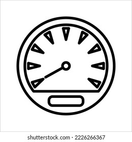 speedometer icon on white background
