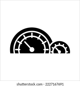 icono del velocímetro sobre fondo blanco