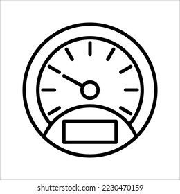 icono del velocímetro sobre fondo blanco