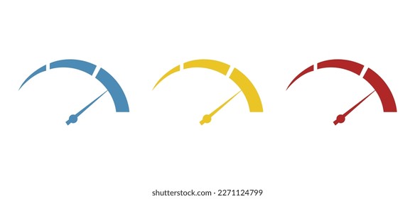 speedometer icon on a white background, vector illustration