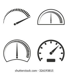 Speedometer  icon  on white background. Vector illustration.