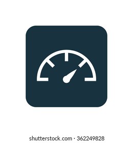 speedometer icon on white background