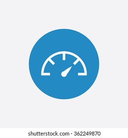 speedometer icon on white background