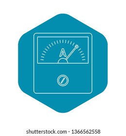 Speedometer icon. Outline illustration of speedometer vector icon for web