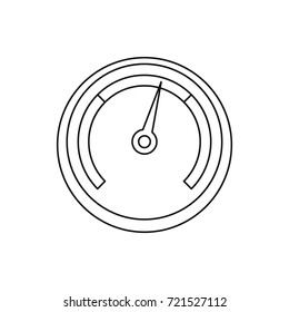 Speedometer icon. Outline illustration of Speedometer vector icon for web isolated on white background