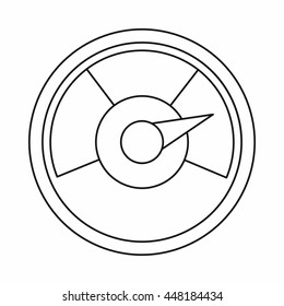 Speedometer icon in outline style isolated vector illustration. Auto spare parts symbol