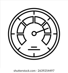 Speedometer icon. Outline style. Vector.
